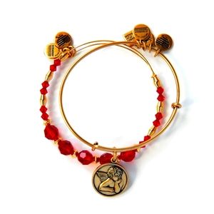 Alex & Ani Cherub Charm Bangle Bracelets/Gold New in box